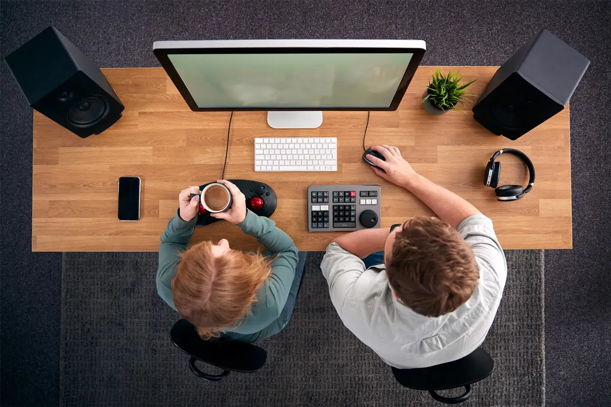 Digital marketing team brainstorming strategy for client success